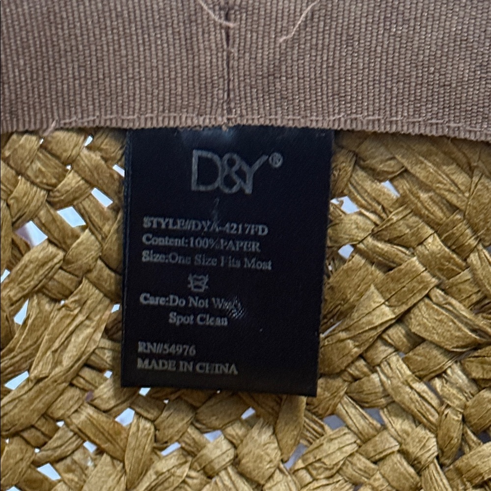D&Y Brown Woven Fedora Hat - Picture 8 of 15